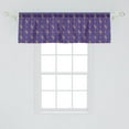 thumbnail image 1 of Ambesonne Abstract Window Valance, Repetitive Tropical Leaves Colorful and Rhombus Inspired Demonstration, Curtain Valance for Kitchen Bedroom Decor with Rod Pocket, 54" X 18", Vermilion Purple Green, 1 of 2