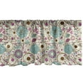 thumbnail image 1 of Ambesonne Abstract Window Valance, Retro Drawn Doodled Floral Elements Bloomed Roses and Swirled Geometric, Curtain Valance for Kitchen Bedroom Decor with Rod Pocket, 54" X 18", Multicolor, 1 of 3
