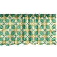 thumbnail image 1 of Ambesonne Abstract Window Valance, Retro Inspire Pattern with Geometric Repetition, Curtain Valance for Kitchen Bedroom Decor with Rod Pocket, 54" X 18", Seafoam Champagne, 1 of 2