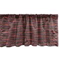 thumbnail image 1 of Ambesonne Abstract Window Valance, Retro Inspired Geometrical Pattern with Rounds as Curvilinear Lines, Curtain Valance for Kitchen Bedroom Decor with Rod Pocket, 54" X 12", Taupe and Multicolor, 1 of 3