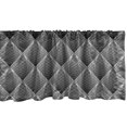 thumbnail image 1 of Ambesonne Abstract Window Valance, Rhombus Grid Like Streaks, 54" X 12", Charcoal Grey White, 1 of 3