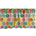 thumbnail image 1 of Ambesonne Abstract Window Valance, Rhythmic Colorful Circles, 54" X 18", Pale Teal Pink, 1 of 3