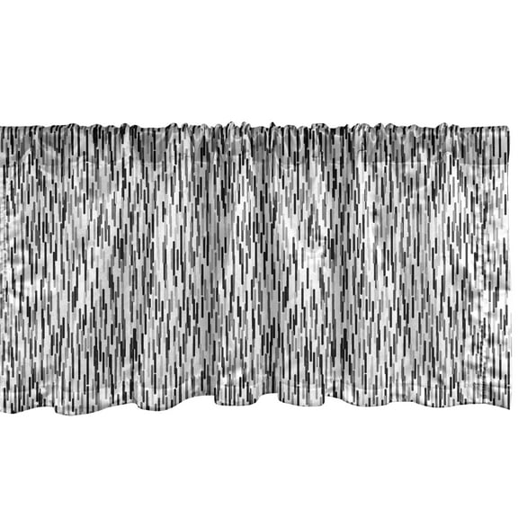 Ambesonne Abstract Window Valance, Scandinavian Greyscale, 54" X 18", Black Grey White