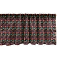 thumbnail image 1 of Ambesonne Abstract Window Valance, Seasonal Pattern with Leaves and Nuts Autumn Nature Themed Classical, Curtain Valance for Kitchen Bedroom Decor with Rod Pocket, 54" X 12", Plum Jade Green Orange, 1 of 2