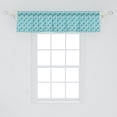 thumbnail image 1 of Ambesonne Abstract Window Valance, Simple Futuristic Pattern with Geometrical Symmetric Lines Art Motif, Curtain Valance for Kitchen Bedroom Decor with Rod Pocket, 54" X 12", Eggshell and Sea Blue, 1 of 2