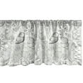 thumbnail image 1 of Ambesonne Abstract Window Valance, Snail Marine Symbols Art, 54" X 18", White Pale Almond Green, 1 of 3
