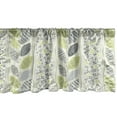 thumbnail image 1 of Ambesonne Abstract Window Valance, Stripes Sketched Leaves, 54" X 12", Green Grey, 1 of 5