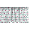 thumbnail image 1 of Ambesonne Abstract Window Valance, Stripes and Round Blobs, 54" X 12", Pale Seafoam Pink, 1 of 3