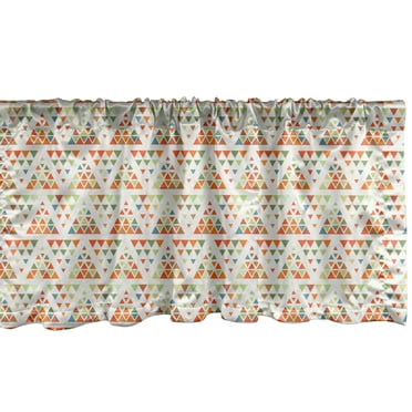 Ambesonne Abstract Window Valance, Triangular Modern Pattern, 54" X 18", Multicolor