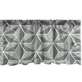 thumbnail image 1 of Ambesonne Abstract Window Valance, Triangular Shapes Stripes, 54" X 12", Dark Grey and White, 1 of 3