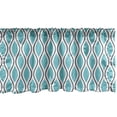 thumbnail image 1 of Ambesonne Abstract Window Valance, Vertical Wavy Lines Oval Double S Shapes Curves Ogee Pattern, Curtain Valance for Kitchen Bedroom Decor with Rod Pocket, 54" X 18", Charcoal Grey Turquoise, 1 of 3