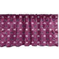 thumbnail image 1 of Ambesonne Abstract Window Valance, Whimsical Flower Like Art, 42" x 12", Raspberry and Indigo, 1 of 2