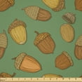 thumbnail image 1 of Ambesonne Acorn Fabric by the Yard Microfiber, Autumn Nature Flora Pattern, 1 Yard, Dark Yellow Brown, 1 of 2