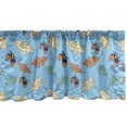 thumbnail image 1 of Ambesonne Acorn Valance Pack of 2, Oak Tree Leaves Fall Season, 42"X18", Blue and Multicolor, 1 of 3