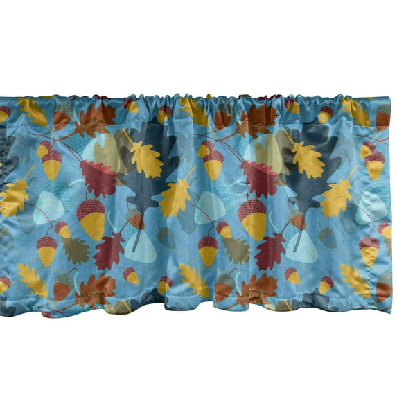Ambesonne Acorn Window Valance, Abstract Overlapped Piece, 54" X 18", Multicolor