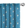 thumbnail image 1 of Ambesonne Adventure Window Curtains, Nautical Concept, Each 28" W x 63" L, Blue Yellow Aqua, 1 of 4