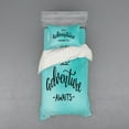 thumbnail image 1 of Ambesonne Adventure Bedding Set 3 Pcs, Blue Abstract, Twin XL, Charcoal Grey and Turquoise, 1 of 3
