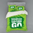 thumbnail image 1 of Ambesonne Adventure Bedding Set 4 Pcs, Grungy Mountains Text, Queen, Lime Green Fern Green, 1 of 2