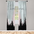 thumbnail image 1 of Ambesonne Adventure Curtains, Forest Hipster Camping, Pair of 28"x95", Pale Pink, 1 of 2