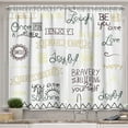 thumbnail image 1 of Ambesonne Adventure Kitchen Curtains, Happy Pattern of Words, 55"x24", Pastel Brown, 1 of 3