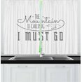 thumbnail image 1 of Ambesonne Adventure Kitchen Curtains, Nature Walk Mountains, 55"x39", Grey White, 1 of 2