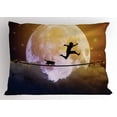thumbnail image 1 of Ambesonne Adventure Pillow Sham, Boy and Cat on, 26" X 20", Multicolor, 1 of 2