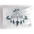 thumbnail image 1 of Ambesonne Adventure Pillow Sham, Frame Arrows, 36" X 20", Indigo, 1 of 2