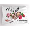 thumbnail image 1 of Ambesonne Adventure Pillow Sham, Old Compass Flowers, 26" X 20", Multicolor, 1 of 2