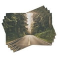 thumbnail image 1 of Ambesonne Adventure Place Mats Set of 4, California USA Roads, Standard Size, Forest Green Grey, 1 of 6