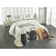 thumbnail image 1 of Ambesonne Adventure Quilted Bedspread Set 3 Pcs, Wanderlust Retro Text, Queen Size, Multicolor, 1 of 5
