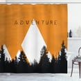 thumbnail image 1 of Ambesonne Adventure Shower Curtain, Forest Hipster Mountains, 69"Wx70"L, Apricot Grey, 1 of 3