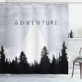 thumbnail image 1 of Ambesonne Adventure Shower Curtain, Forest Hipster Mountains, 69"Wx70"L, Pastel Purple, 1 of 4
