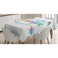 thumbnail image 1 of Ambesonne Adventure Tablecloth Rectangular Table Cover, Colorful Retro Words, 60"x84", Multicolor, 1 of 4