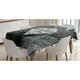 thumbnail image 1 of Ambesonne Adventure Tablecloth Rectangular Table Cover, Mountains are Calling, 52"x70", Grey Dark Grey, 1 of 4