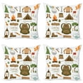 thumbnail image 1 of Ambesonne Adventure Throw Pillow Cover 4 Pack, Camping Equipment, 20", Multicolor, 1 of 5
