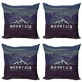 thumbnail image 1 of Ambesonne Adventure Throw Pillow Cover 4 Pack, Dare to Explore Words, 18", Indigo, 1 of 6