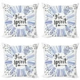 thumbnail image 1 of Ambesonne Adventure Throw Pillow Cover 4 Pack, Free Star Moon, 24", Blue Black, 1 of 6