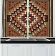 thumbnail image 1 of Ambesonne Afghan Kitchen Curtains, Pixel Art Design, 55"x39", Multicolor, 1 of 2