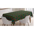 thumbnail image 1 of Ambesonne Afghan Tablecloth Rectangular Table Cover, Colorful Rhombus Folk Shapes, 60"x84", Multicolor, 1 of 4