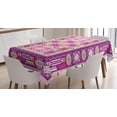 thumbnail image 1 of Ambesonne Afghan Tablecloth Rectangular Table Cover, Traditional Afghan Motif, 60"x84", Multicolor, 1 of 4