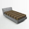 thumbnail image 1 of Ambesonne Afirca Fitted Sheet, Indigenous Culture, Twin XL Size, Brown Pale Brown, 1 of 3