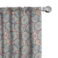 thumbnail image 1 of Ambesonne African 4-Panel Curtains, Bohemian Circles Groovy, 56"x95", Purple Peach Turquoise, 1 of 4
