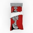 thumbnail image 1 of Ambesonne African Bedding Set 3 Pcs, Ethno, Twin, Ruby Black White, 1 of 3