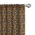 thumbnail image 1 of Ambesonne African Curtains, Leopard Skin Ornaments, Pair of 28"x63", Umber Brown Marigold, 1 of 5