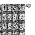 thumbnail image 1 of Ambesonne African Curtains, Oriental Dancer, Pair of 28"x84", Black White, 1 of 5