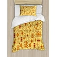 thumbnail image 1 of Ambesonne African Duvet Cover Sets, Quirky Art Forms, 2-Twin, Sand Brown Ginger, 1 of 3