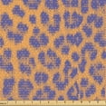 thumbnail image 1 of Ambesonne African Fabric by the Yard Upholstery, Pixel Art Leopard Skin Plot, 5 Yards, Pale Orange and Blue Violet, 1 of 1