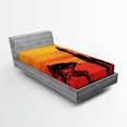 thumbnail image 1 of Ambesonne African Fitted Sheet, Mother and, Twin XL Size, Scarlet Yellow and Black, 1 of 3