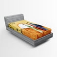 thumbnail image 1 of Ambesonne African Fitted Sheet, Tribe Facing Sunrise, Twin XL Size, Multicolor, 1 of 2