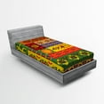 thumbnail image 1 of Ambesonne African Fitted Sheet, West Folk, Twin Size, Multicolor, 1 of 2